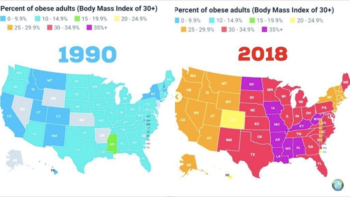 Adult Obesity Prevalence Maps, Overweight & Obesity